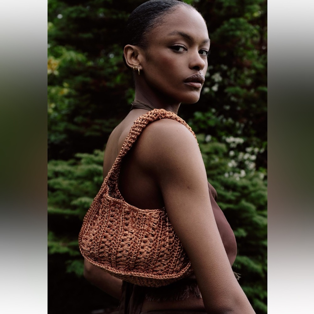 ZARA BRAIDED RHINESTONE BAG